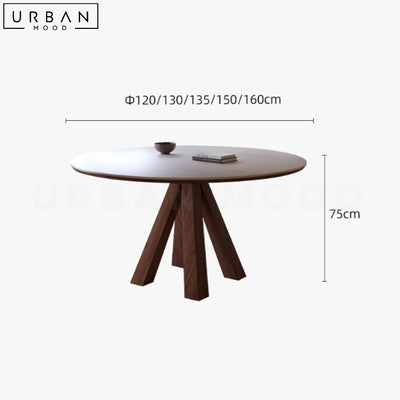 KENIA Modern Solid Wood Round Dining Table