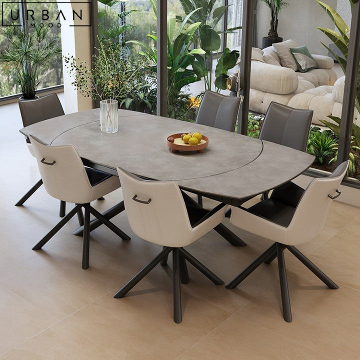 KENZA Modern Sintered Stone Extendable Dining Table