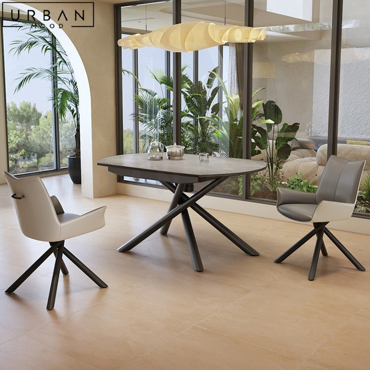 [新品未開封]Stone modern table KENZA Modern Sintered Stone Extendable Dining Table – Urban Mood