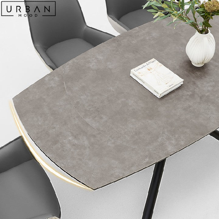 [新品未開封]Stone modern table KENZA Modern Sintered Stone Extendable Dining Table – Urban Mood