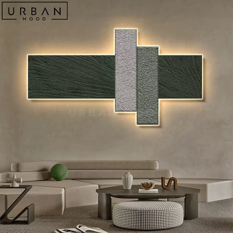 KHADE Modern Sandstone LED Wall Art Urban Mood