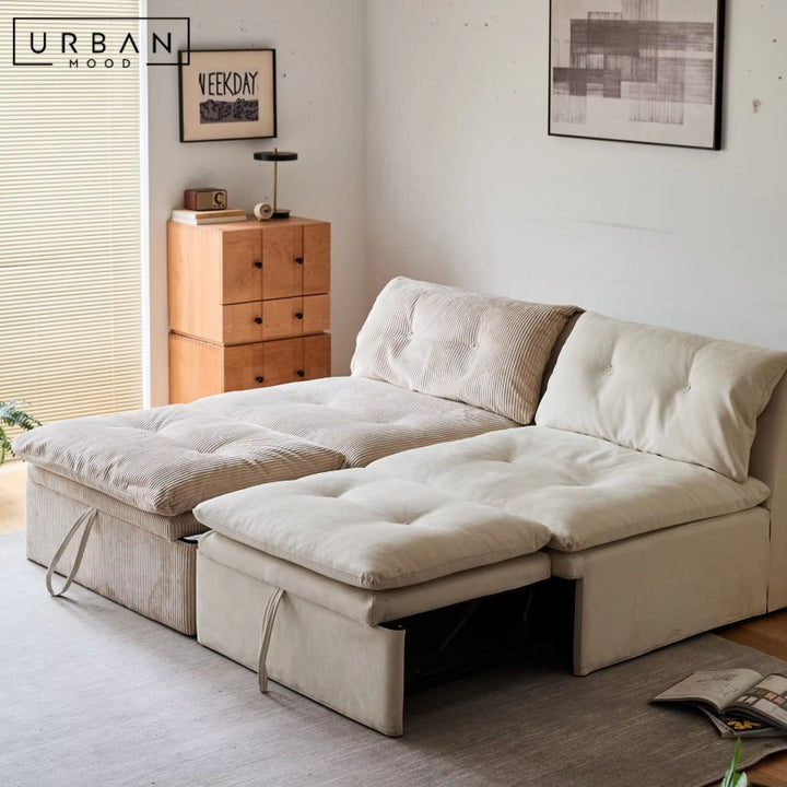 KHERCI Modern Leather Sofa Bed