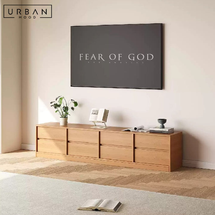 KIADEN Modern Solid Wood TV Console