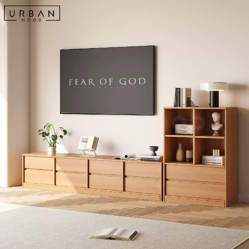 KIADEN Modern Solid Wood TV Console