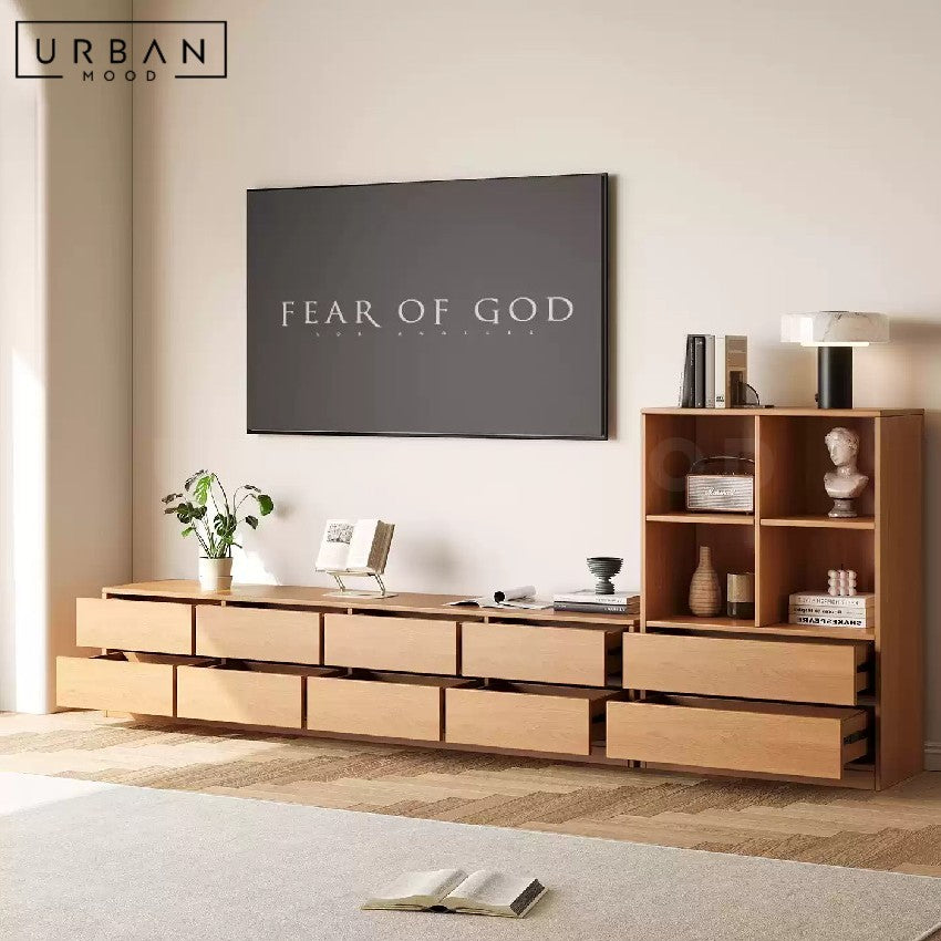 KIADEN Modern Solid Wood TV Console