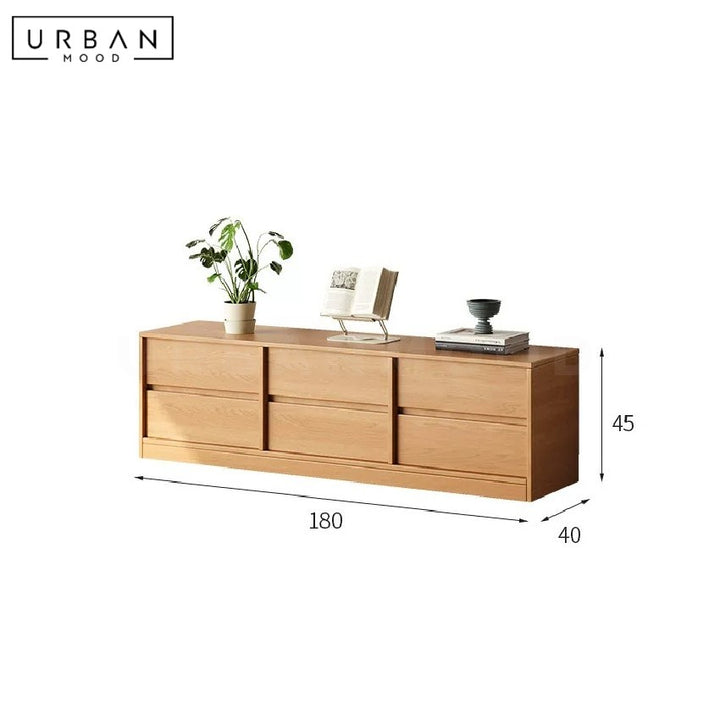 KIADEN Modern Solid Wood TV Console