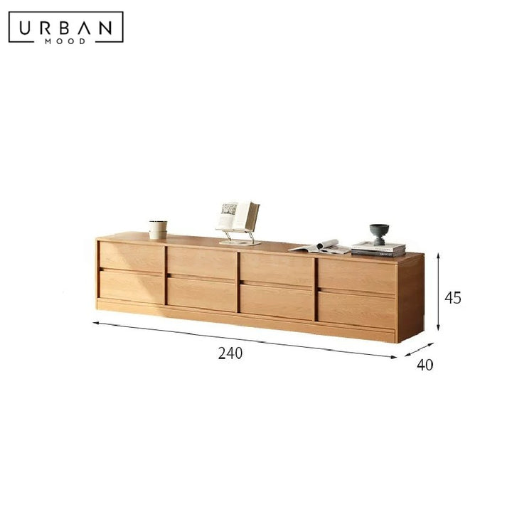 KIADEN Modern Solid Wood TV Console