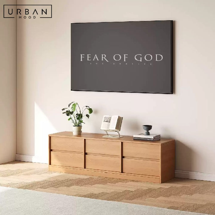 KIADEN Modern Solid Wood TV Console
