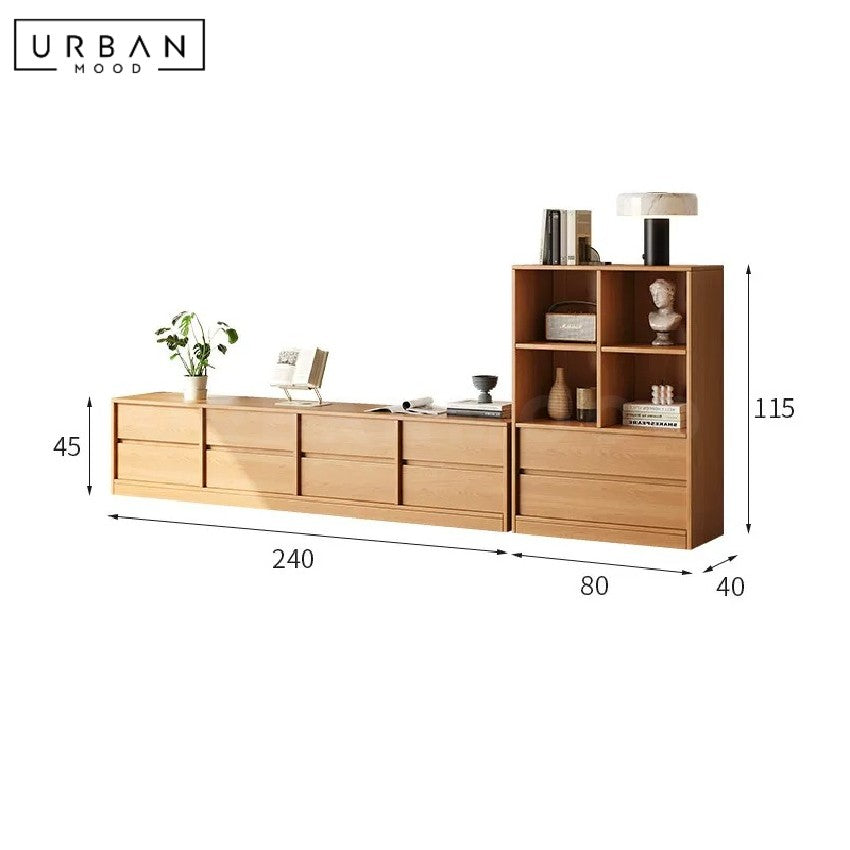 KIADEN Modern Solid Wood TV Console