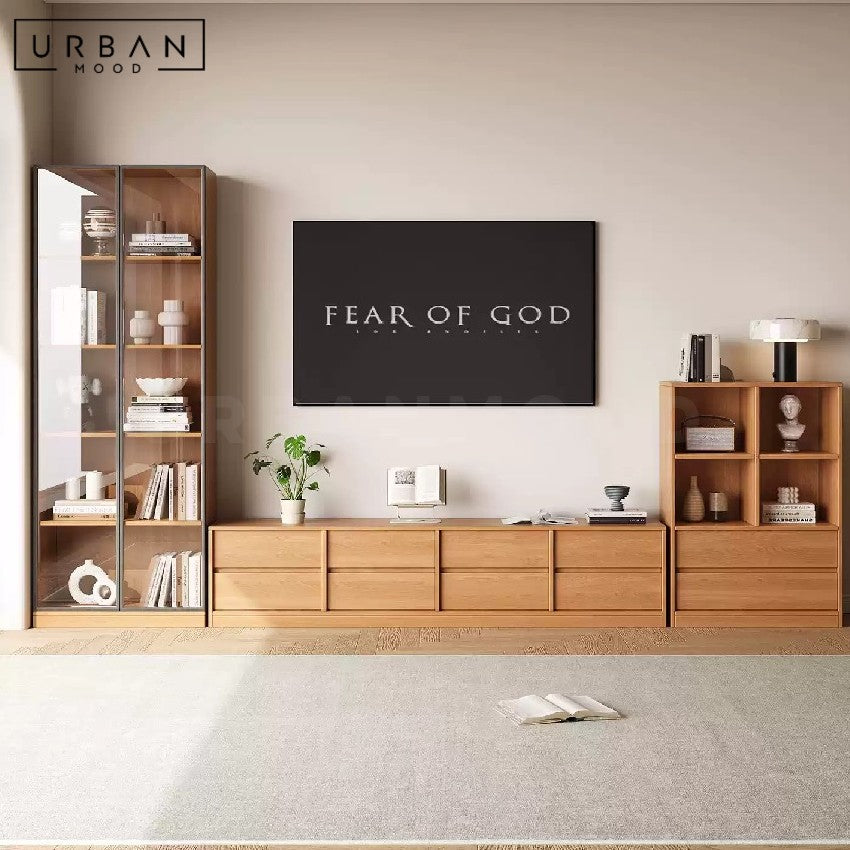 KIADEN Modern Solid Wood TV Console