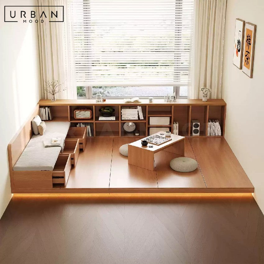 KIDEN Japanese Storage Platform & Bench