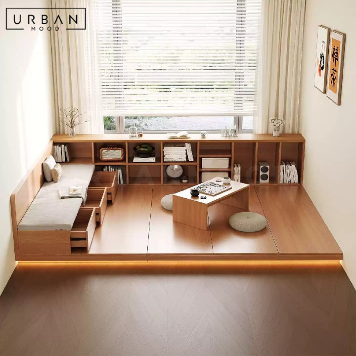 KIDEN Japanese Storage Platform & Bench