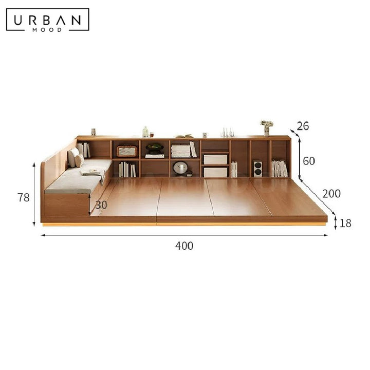 KIDEN Japanese Storage Platform & Bench