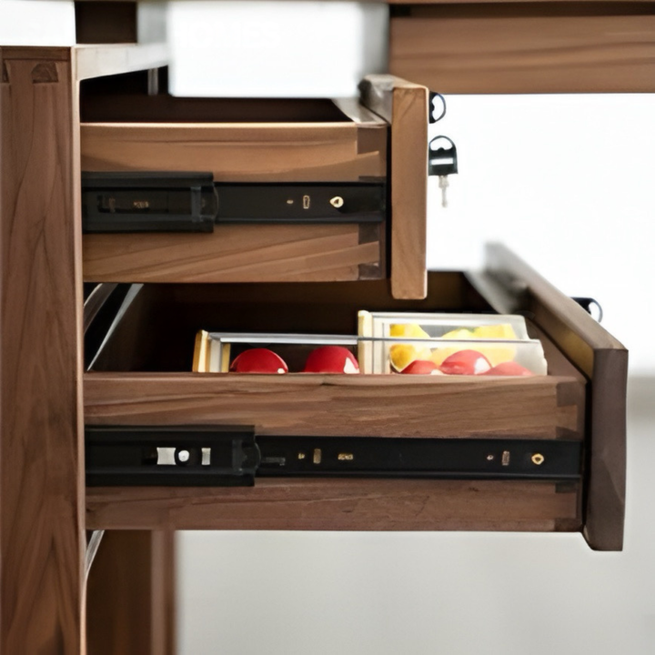 KINIMO Modern Walnut Wood Study Table - Urban Mood Singapore