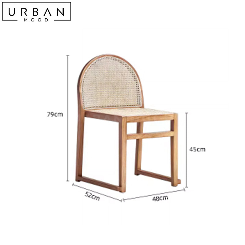 KINNE Rustic Solid Wood Dining Chair