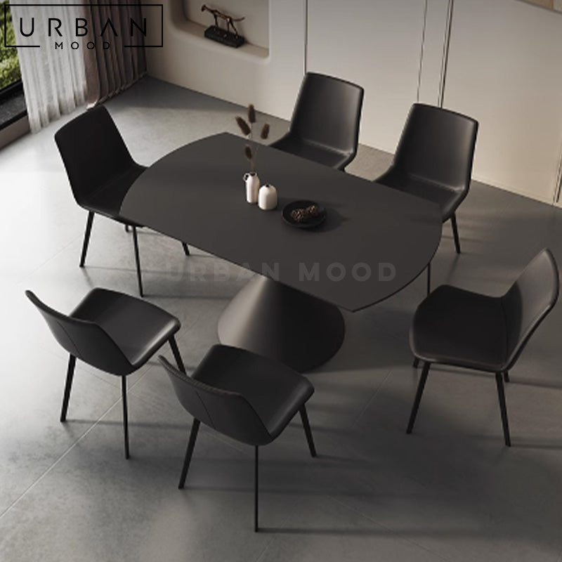 KLER Extendable Sintered Stone Round Dining Table