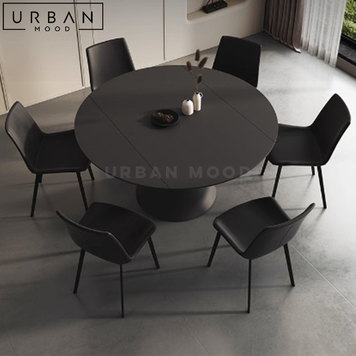 KLER Extendable Sintered Stone Round Dining Table