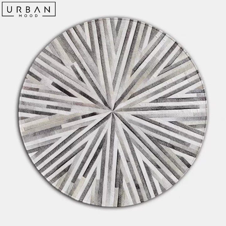 KLIN Modern Round Cowhide Rug