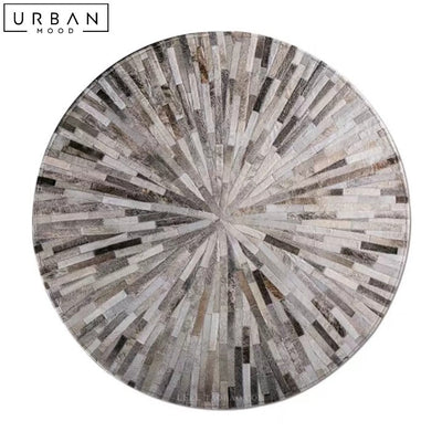 KLIN Modern Round Cowhide Rug