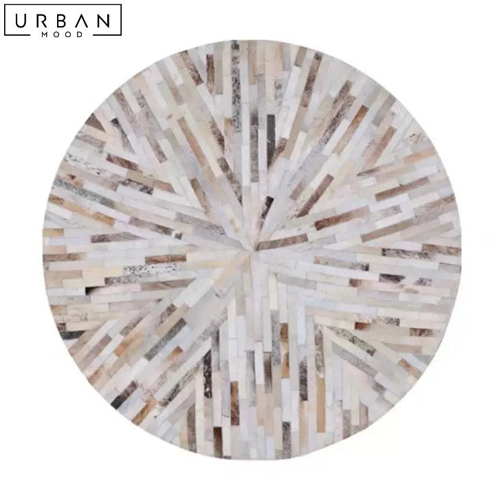 KLIN Modern Round Cowhide Rug