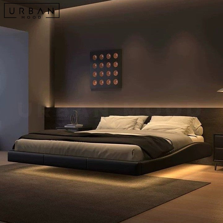 KNAPP Modern Leather Floating Bedframe