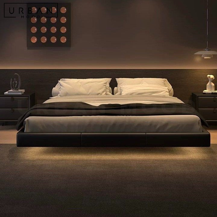 KNAPP Modern Leather Floating Bedframe