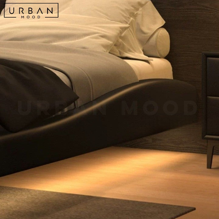 KNAPP Modern Leather Floating Bedframe