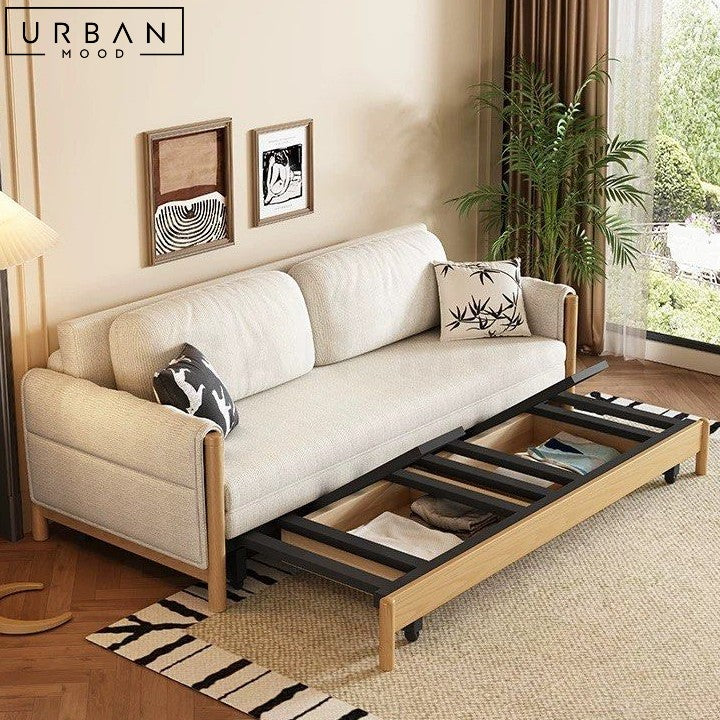 KNOWLES Scandinavian Storage Sofa Bed