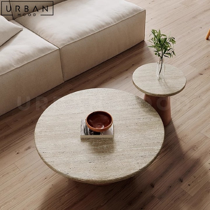 KOBER Wabi Sabi Travertine Coffee Table – Urban Mood