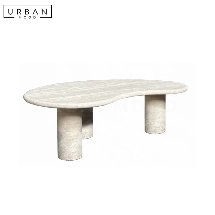 KOBERL Modern Travertine Coffee Table