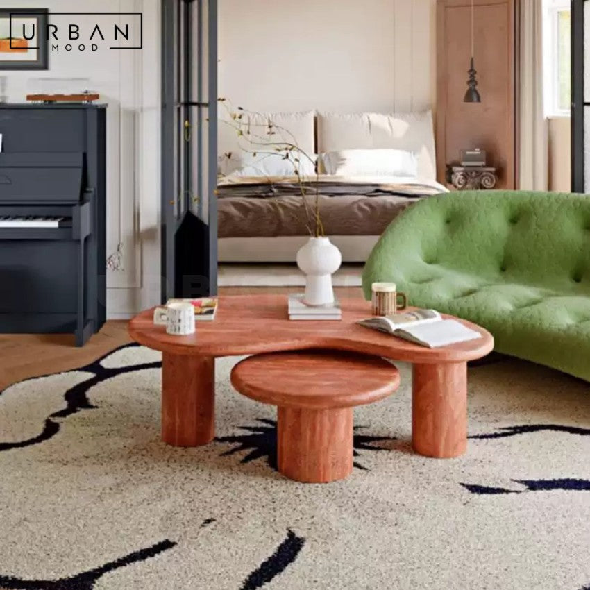 KOBERL Modern Travertine Coffee Table
