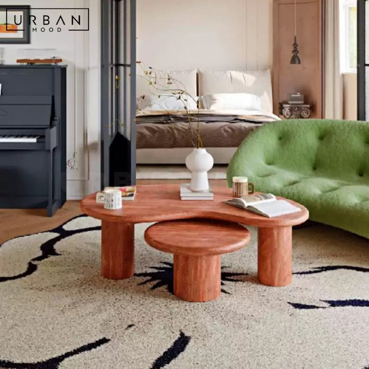 KOBERL Modern Travertine Coffee Table