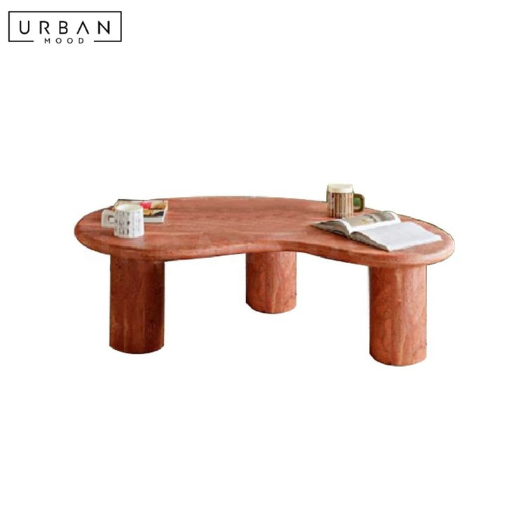 KOBERL Modern Travertine Coffee Table