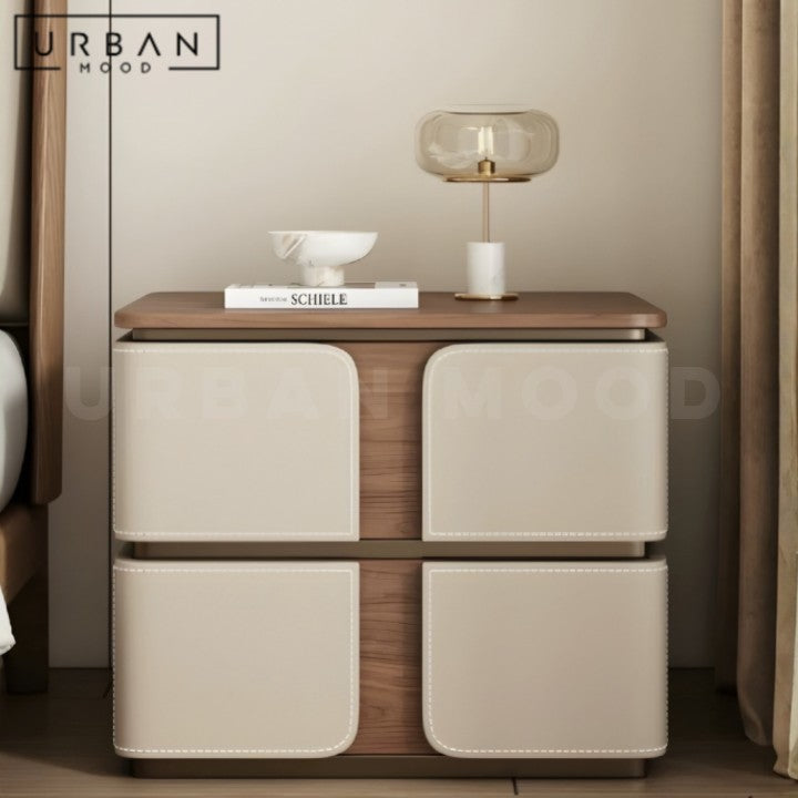 KOBU Modern Solid Wood Bedside Table