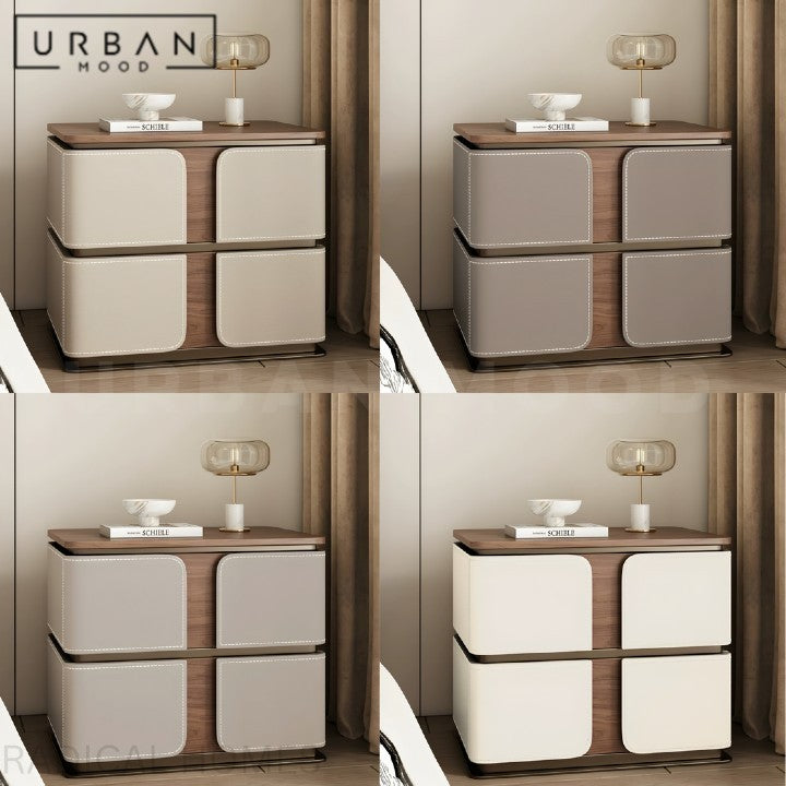 KOBU Modern Solid Wood Bedside Table