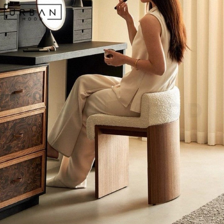 KOCS Modern Boucle Vanity Stool