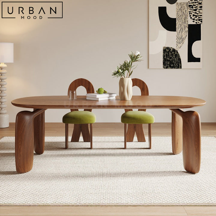 KORA Japandi Solid Wood Dining Table