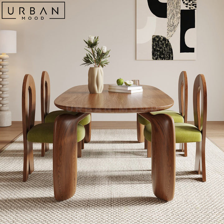 KORA Japandi Solid Wood Dining Table