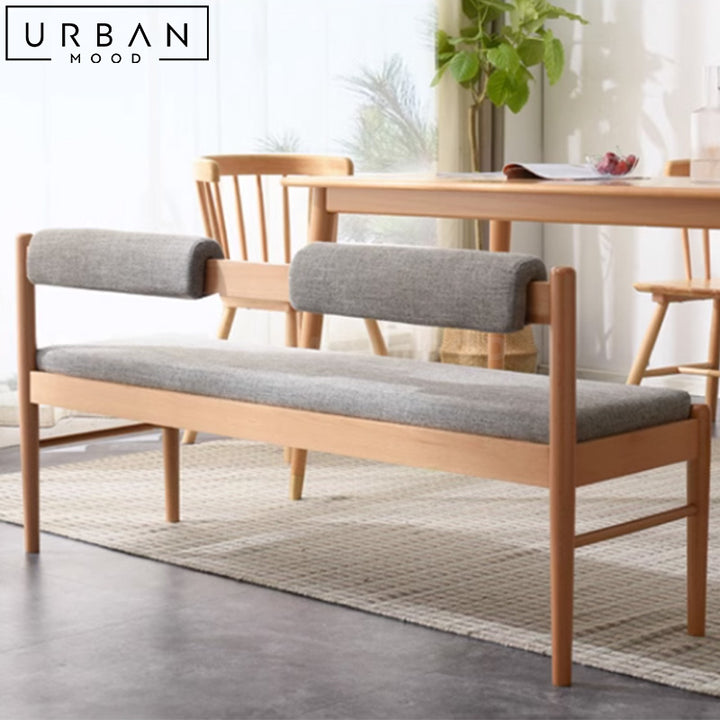 KOREN Scandinavian Solid Wood Bench