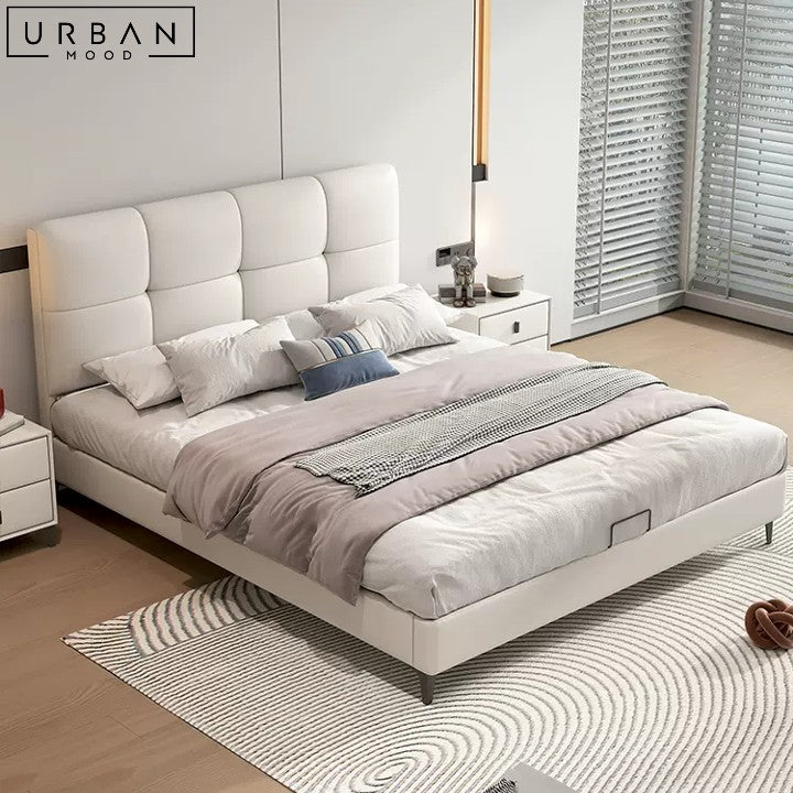 KORNEL Modern Leather Bedframe