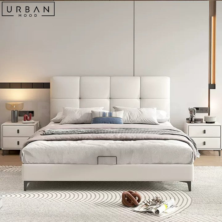 KORNEL Modern Leather Bedframe