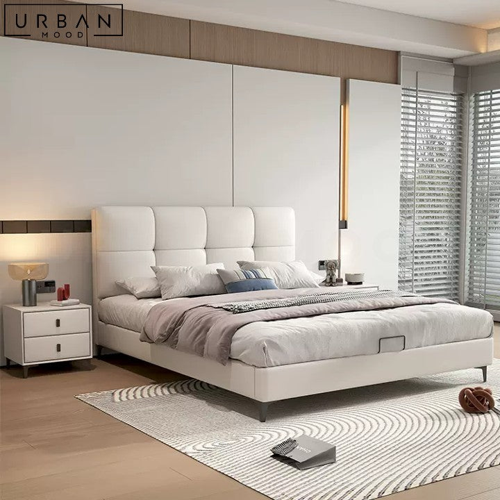 KORNEL Modern Leather Bedframe