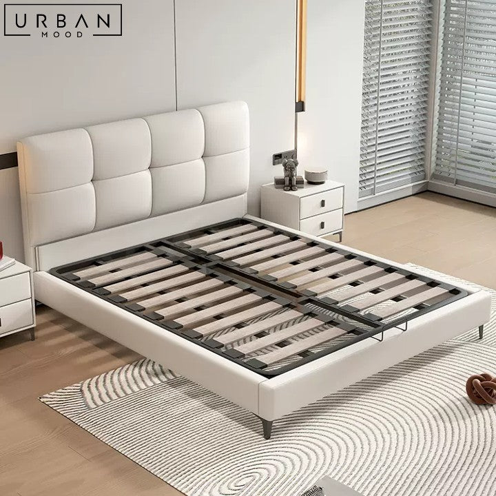 KORNEL Modern Leather Bedframe