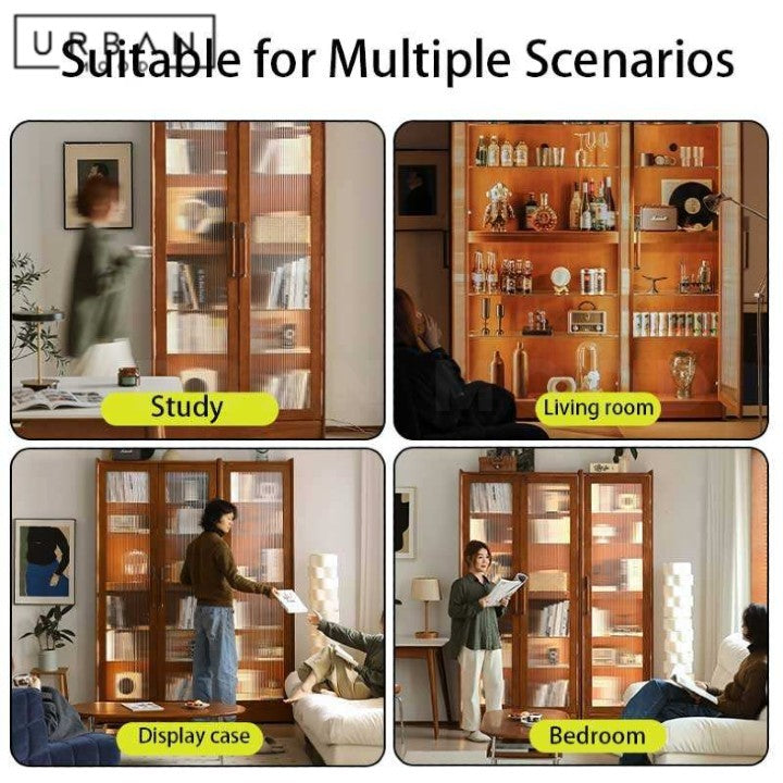 KOTO Modern Solid Wood Display Cabinet