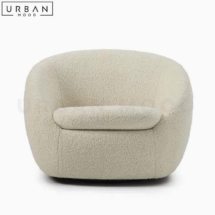 KOVA Modern Boucle Lounge Chair