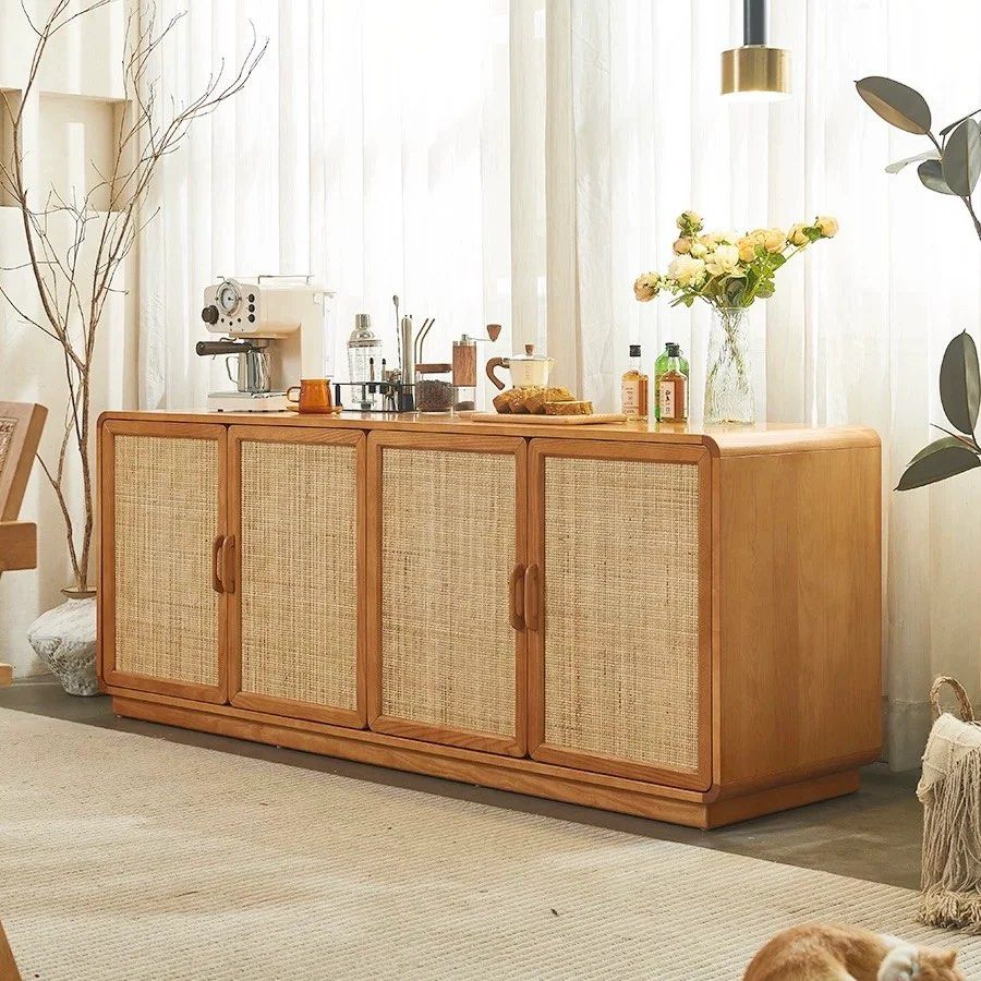 KOVESSA Rustic Rattan Sideboard - Urban Mood Singapore
