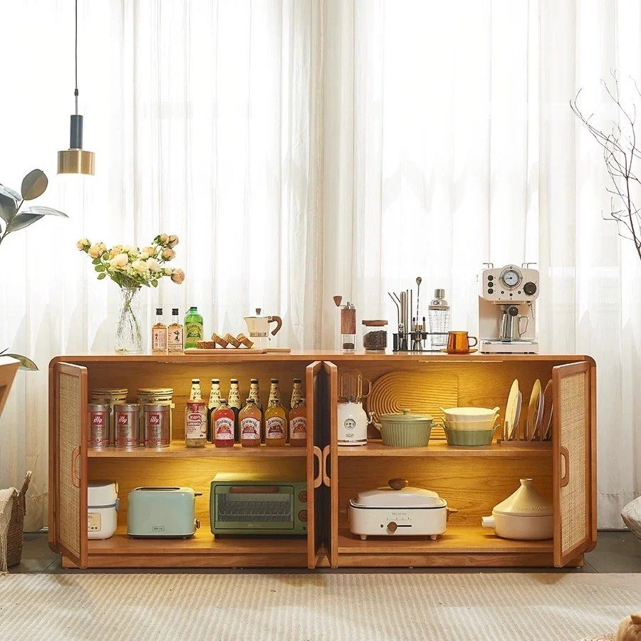 KOVESSA Rustic Rattan Sideboard - Urban Mood Singapore