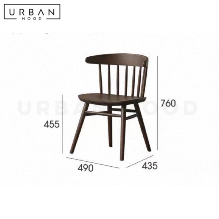 KOZER Modern Solid Wood Dining Chair