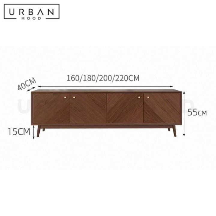 KOZMA Modern Solid Wood TV Console