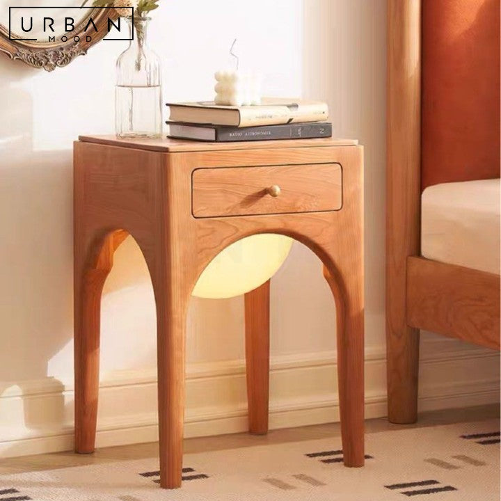 KRAFT Scandinavian Solid Wood Bedside Table